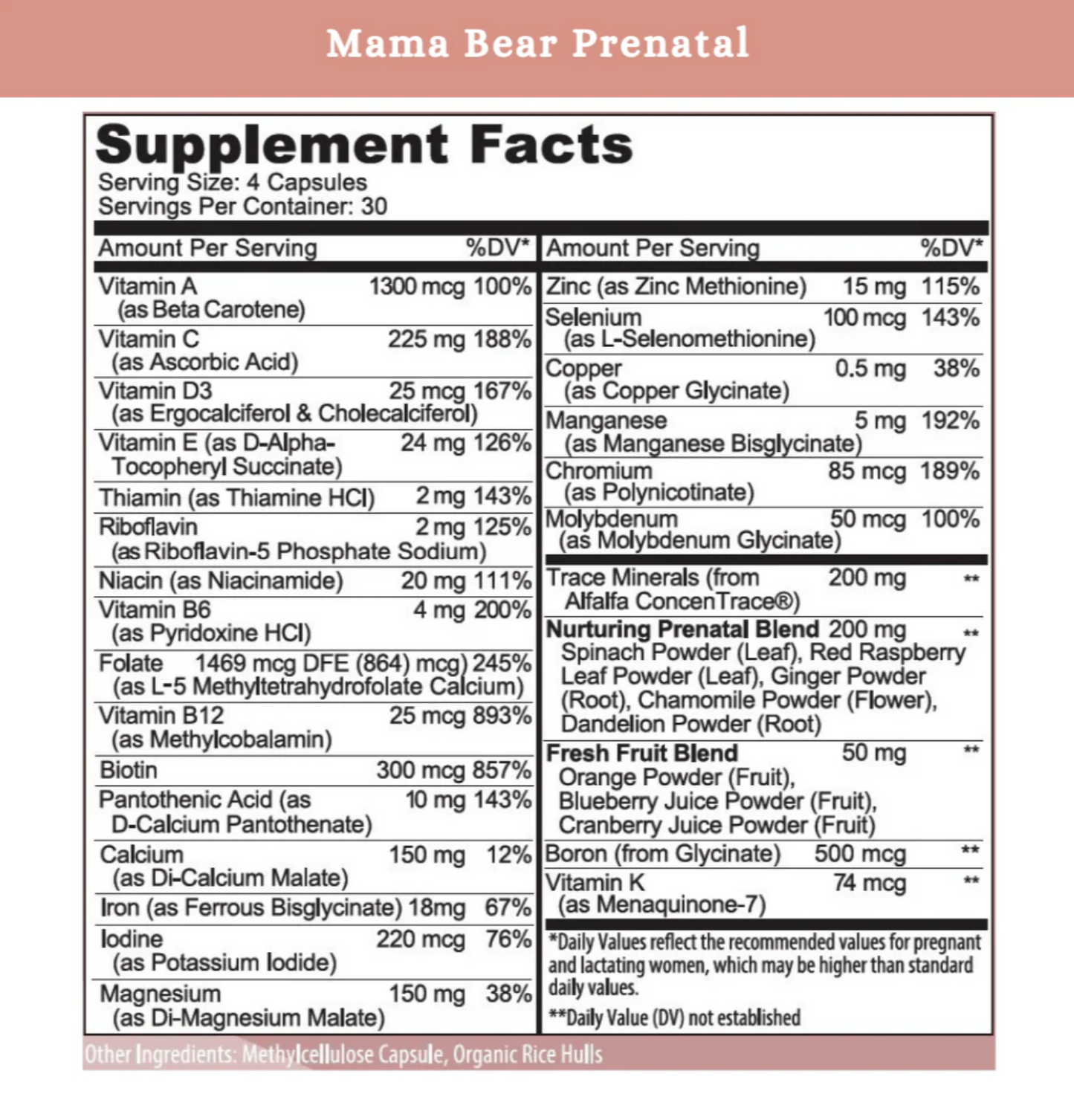 Mama Bear Prenatal (120 capsules)