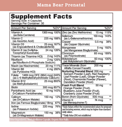 Mama Bear Prenatal (120 capsules)